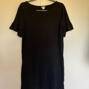J.Crew Elegant Black Ruffle Sleeve Dress J crew